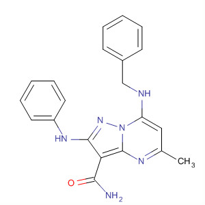 Pyrazolo[1,5-a]pyrimidine-3-carboxamide,5-methyl-2-(phenylamino)-7-[(phenylmethyl)amino]-