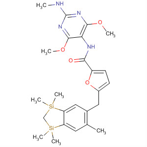 2-Furancarboxamide,5-[(2,3-dihydro-1,1,3,3,6-pentamethyl-1H-1,3-disilainden-5-yl)methyl]-N-[4,6-dimethoxy-2-(methylamino)-5-pyrimidinyl]-