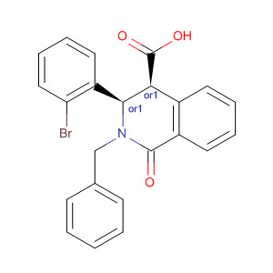 4-Isoquinolinecarboxylic acid,3-(2-bromophenyl)-1,2,3,4-tetrahydro-1-oxo-2-(phenylmethyl)-,(3R,4S)-rel-