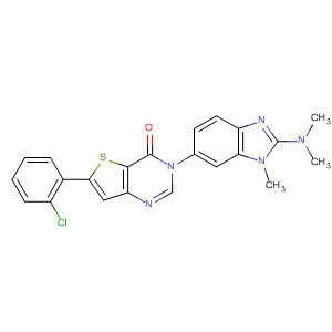 Thieno[3,2-d]pyrimidin-4(3H)-one,6-(2-chlorophenyl)-3-[2-(dimethylamino)-1-methyl-1H-benzimidazol-6-yl]-