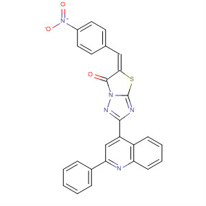 Thiazolo[3,2-b][1,2,4]triazol-6(5H)-one,5-[(4-nitrophenyl)methylene]-2-(2-phenyl-4-quinolinyl)-, (5E)-