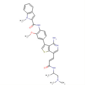 1H-Indole-2-carboxamide,N-[4-[4-amino-7-[(1E)-3-[[2-(dimethylamino)-1-methylethyl]amino]-3-oxo-1-propenyl]thieno[3,2-c]pyridin-3-yl]-2-methoxyphenyl]-1-methyl-