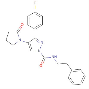 1H-Pyrazole-1-carboxamide,3-(4-fluorophenyl)-4,5-dihydro-4-(2-oxo-1-pyrrolidinyl)-N-(2-phenylethyl)-, (4R)-