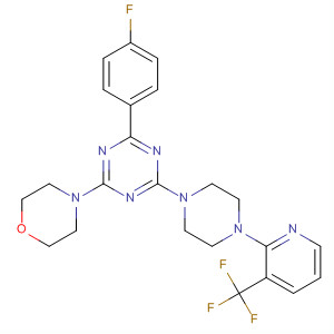 1,3,5-Triazine,2-(4-fluorophenyl)-4-(4-morpholinyl)-6-[4-[3-(trifluoromethyl)-2-pyridinyl]-1-piperazinyl]-