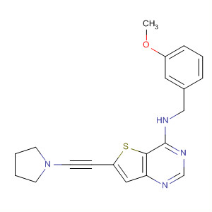 Thieno[3,2-d]pyrimidin-4-amine,N-[(3-methoxyphenyl)methyl]-6-[(2R)-2-pyrrolidinylethynyl]-