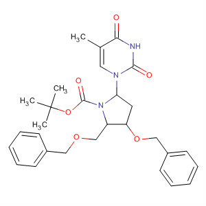 1-Pyrrolidinecarboxylic acid,5-(3,4-dihydro-5-methyl-2,4-dioxo-1(2H)-pyrimidinyl)-3-(phenylmethoxy)-2-[(phenylmethoxy)methyl]-, 1,1-dimethylethyl ester, (2R,3S,5S)-