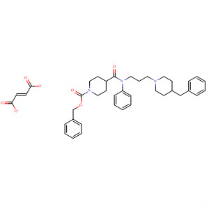 1-Piperidinecarboxylic acid,4-[[phenyl[3-[4-(phenylmethyl)-1-piperidinyl]propyl]amino]carbonyl]-,phenylmethyl ester, (2E)-2-butenedioate (1:1)