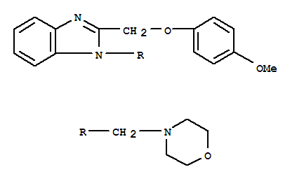 1H-Benzimidazole, 2-((4-methoxyphenoxy)methyl)-1-(4-morpholinylmethyl) -
