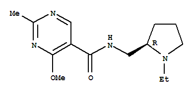 5-Pyrimidinecarboxamide, N-((1-ethyl-2-pyrrolidinyl)methyl)-4-methoxy- 2-methyl-, (R)-(+)-