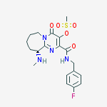 PYRIMIDO[1,2-A]AZEPINE-2-CARBOXAMIDE, N-[(4-FLUOROPHENYL)METHYL]-4,6,7,8,9,10-HEXAHYDRO-10-(METHYLAMINO)-3-[(METHYLSULFONYL)OXY]-4-OXO-, (10R)-