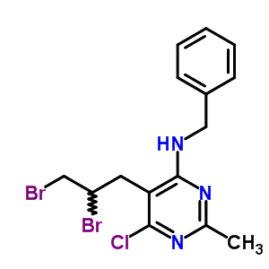 N-benzyl-6-chloro-5-(2,3-dibromopropyl)-2-methylpyrimidin-4-amine