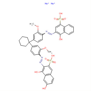 1-Naphthalenesulfonic acid,3-[[4-[1-[4-[(1,7-dihydroxy-3-sulfo-2-naphthalenyl)azo]-3-methoxyphenyl]cyclohexyl]-2-methoxyphenyl]azo]-4-hydroxy-, disodium salt