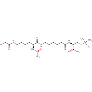 Hexanamide,2-(acetylamino)-N-[6-[[(1R)-2-amino-1-[[(1,1-dimethylethyl)thio]methyl]-2-oxoethyl]amino]-6-oxohexyl]-6-[(bromoacetyl)amino]-, (2S)-