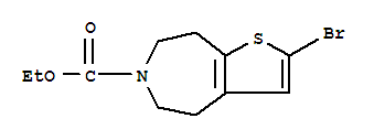 2-BROMO-4,5,7,8-TETRAHYDRO-6H-THIENO[2,3-D]AZEPINE-6-CARBOXYLIC ACID, ETHYL ESTER