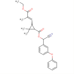 Cyclopropanecarboxylic acid,3-(3-ethoxy-2-methyl-3-oxo-1-propenyl)-2,2-dimethyl-,cyano(3-phenoxyphenyl)methyl ester