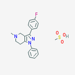 1H-Pyrazolo[4,3-c]pyridine,3-(4-fluorophenyl)-4,5,6,7-tetrahydro-5-methyl-1-phenyl-,monomethanesulfonate