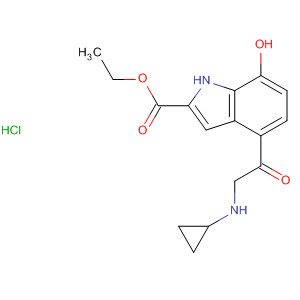 1H-Indole-2-carboxylic acid, 4-[(cyclopropylamino)acetyl]-7-hydroxy-,ethyl ester, monohydrochloride