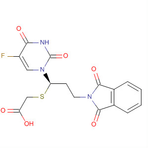 Acetic acid,[[3-(1,3-dihydro-1,3-dioxo-2H-isoindol-2-yl)-1-(5-fluoro-3,4-dihydro-2,4-dioxo-1(2H)-pyrimidinyl)propyl]thio]-, (R)-