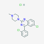 6-chloro-4-(2-chlorophenyl)-2-(4-methylpiperazin-1-yl)quinazoline;hydrochloride