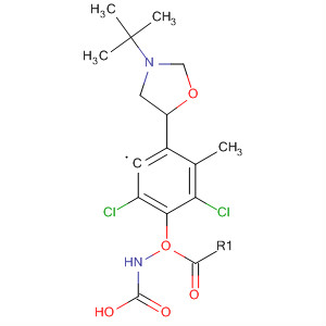 Carbamic acid,[2,6-dichloro-4-[3-(1,1-dimethylethyl)-5-oxazolidinyl]phenyl]-, methylester