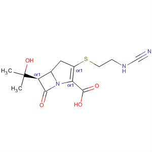 1-Azabicyclo[3.2.0]hept-2-ene-2-carboxylic acid,6-(1-hydroxy-1-methylethyl)-3-[[2-[(iminomethyl)amino]ethyl]thio]-7-oxo-,trans-