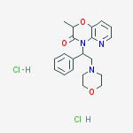 2-methyl-4-(2-morpholin-4-yl-1-phenylethyl)pyrido[3,2-b][1,4]oxazin-3-one;dihydrochloride