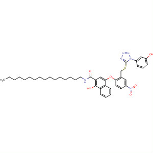 2-Naphthalenecarboxamide,N-hexadecyl-1-hydroxy-4-[2-[[[1-(3-hydroxyphenyl)-1H-tetrazol-5-yl]thio]methyl]-4-nitrophenoxy]-