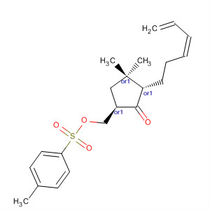 Cyclopentanone,2-(3,5-hexadienyl)-3,3-dimethyl-5-[[[(4-methylphenyl)sulfonyl]oxy]methyl]-, trans-