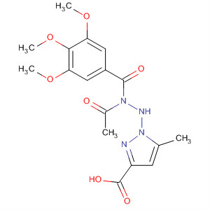 1H-Pyrazole-3-carboxylic acid, 5-methyl-,1-methyl-2-(3,4,5-trimethoxybenzoyl)hydrazide