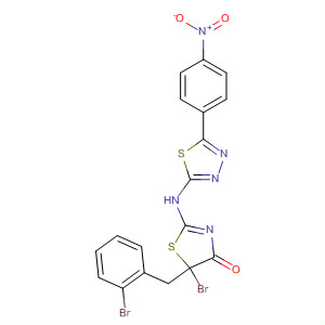 4(5H)-Thiazolone,5-bromo-5-(bromophenylmethyl)-2-[[5-(4-nitrophenyl)-1,3,4-thiadiazol-2-yl]amino]-