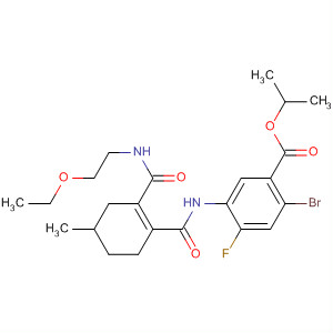 Benzoic acid,2-bromo-5-[[[2-[[(2-ethoxyethyl)amino]carbonyl]-4-methyl-1-cyclohexen-1-yl]carbonyl]amino]-4-fluoro-, 1-methylethyl ester
