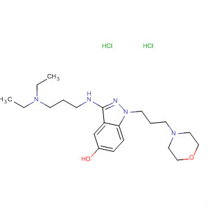 1H-Indazol-5-ol,3-[[3-(diethylamino)propyl]amino]-1-[3-(4-morpholinyl)propyl]-,dihydrochloride