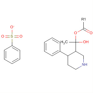 3-Piperidinemethanol, 1-methyl-4-phenyl-, benzenesulfonate (ester),cis-
