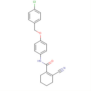 1-Cyclohexene-1-carboxamide,N-[4-[(4-chlorophenyl)methoxy]phenyl]-2-cyano-