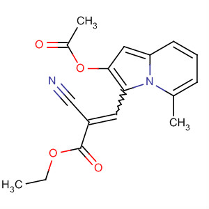 2-Propenoic acid, 3-[2-(acetyloxy)-5-methyl-3-indolizinyl]-2-cyano-, ethylester