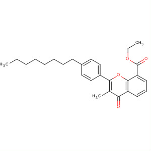 4H-1-Benzopyran-8-carboxylic acid, 3-methyl-2-(4-octylphenyl)-4-oxo-,ethyl ester