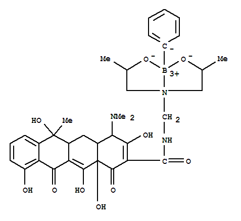 [(2Z)-2-{[({bis[2-(hydroxy-kappaO)propyl]amino-kappaN}methyl)amino](hydroxy)methylidene}-4-(dimethylamino)-6,10,11,12a-tetrahydroxy-6-methyl-4a,5a,6,12a-tetrahydrotetracene-1,3,12(2H,4H,5H)-trionato(2-)](phenyl)boron