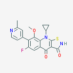 9-cyclopropyl-6-fluoro-8-methoxy-7-(2-methylpyridin-4-yl)isothiazolo[5,4-b]quinoline-3,4(2H,9H)-dione