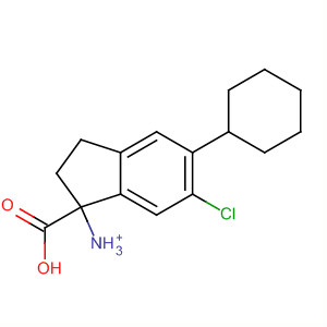 1H-Indene-1-carboxylic acid, 6-chloro-5-cyclohexyl-2,3-dihydro-,ammonium salt