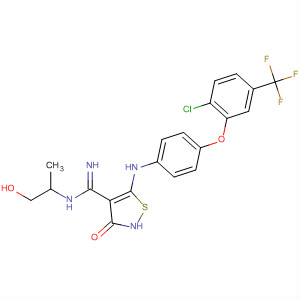 4-Isothiazolecarboximidamide,5-[[4-[2-chloro-5-(trifluoromethyl)phenoxy]phenyl]amino]-2,3-dihydro-N-(2-hydroxy-1-methylethyl)-3-oxo-