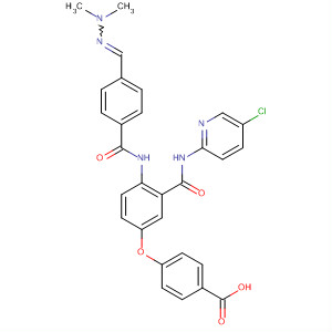 Benzoic acid,4-[3-[[(5-chloro-2-pyridinyl)amino]carbonyl]-4-[[4-[(dimethylamino)iminomethyl]benzoyl]amino]phenoxy]-
