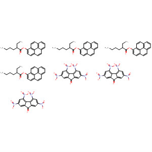 Hexanoic acid, 2-ethyl-, 1,3,6,8-pyrenetetrayl ester, compd. with2,4,5,7-tetranitro-9H-fluoren-9-one (4:3)