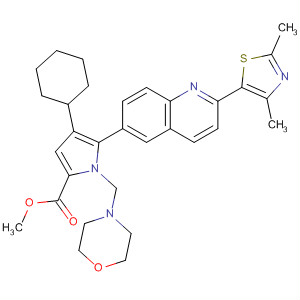 1H-Pyrrole-2-carboxylic acid,4-cyclohexyl-5-[2-(2,4-dimethyl-5-thiazolyl)-6-quinolinyl]-1-(4-morpholinylmethyl)-, methyl ester