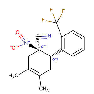 3-Cyclohexene-1-carbonitrile,3,4-dimethyl-1-nitro-6-[2-(trifluoromethyl)phenyl]-, (1R,6S)-rel-