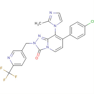 1,2,4-Triazolo[4,3-a]pyridin-3(2H)-one,7-(4-chlorophenyl)-8-(2-methyl-1H-imidazol-1-yl)-2-[[6-(trifluoromethyl)-3-pyridinyl]methyl]-
