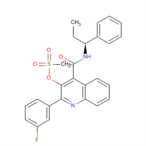 4-Quinolinecarboxamide,2-(3-fluorophenyl)-3-[(methylsulfonyl)oxy]-N-[(1S)-1-phenylpropyl]-
