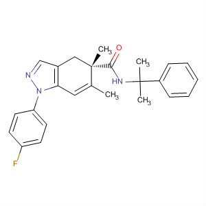 1H-Indazole-5-carboxamide,1-(4-fluorophenyl)-4,5-dihydro-5,6-dimethyl-N-(1-methyl-1-phenylethyl)-,(5S)-