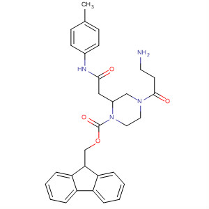 1-Piperazinecarboxylic acid,4-(3-amino-1-oxopropyl)-2-[2-[(4-methylphenyl)amino]-2-oxoethyl]-,9H-fluoren-9-ylmethyl ester