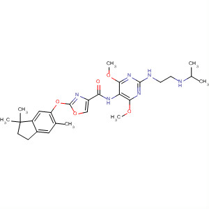 4-Oxazolecarboxamide,2-[(2,3-dihydro-3,3,6-trimethyl-1H-inden-5-yl)oxy]-N-[4,6-dimethoxy-2-[[2-[(1-methylethyl)amino]ethyl]amino]-5-pyrimidinyl]-