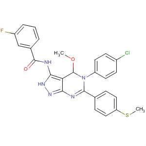 Benzamide,N-[5-(4-chlorophenyl)-4,5-dihydro-1-methyl-6-[4-(methylthio)phenyl]-4-oxo-1H-pyrazolo[3,4-d]pyrimidin-3-yl]-3-fluoro-